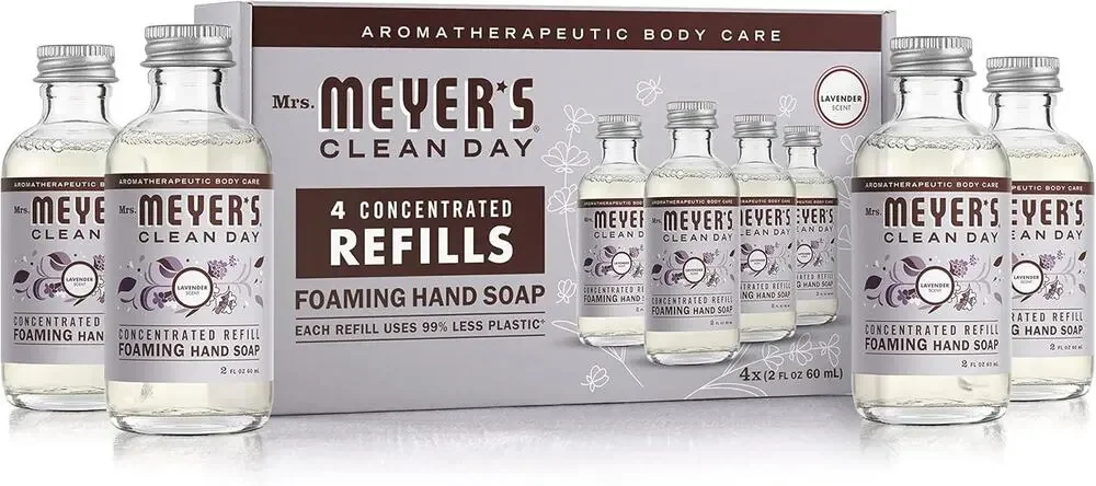 Mrs. Meyer's Clean Day Lavendar Scent Foam Hand Soap Refill 2 FL Oz 4 Pack